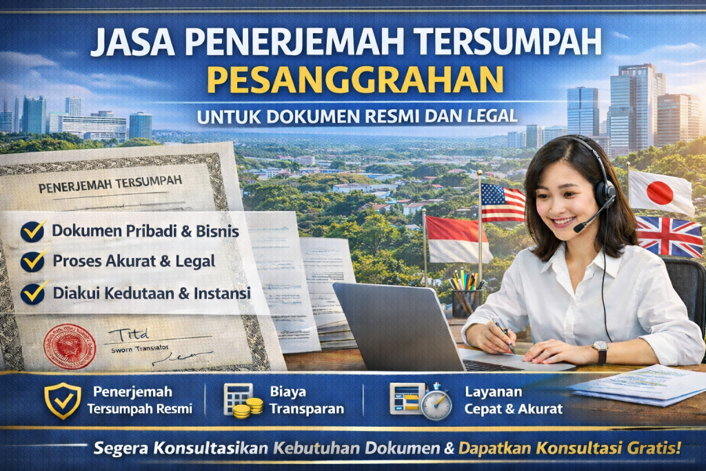 Jasa penerjemah tersumpah Pesanggrahan