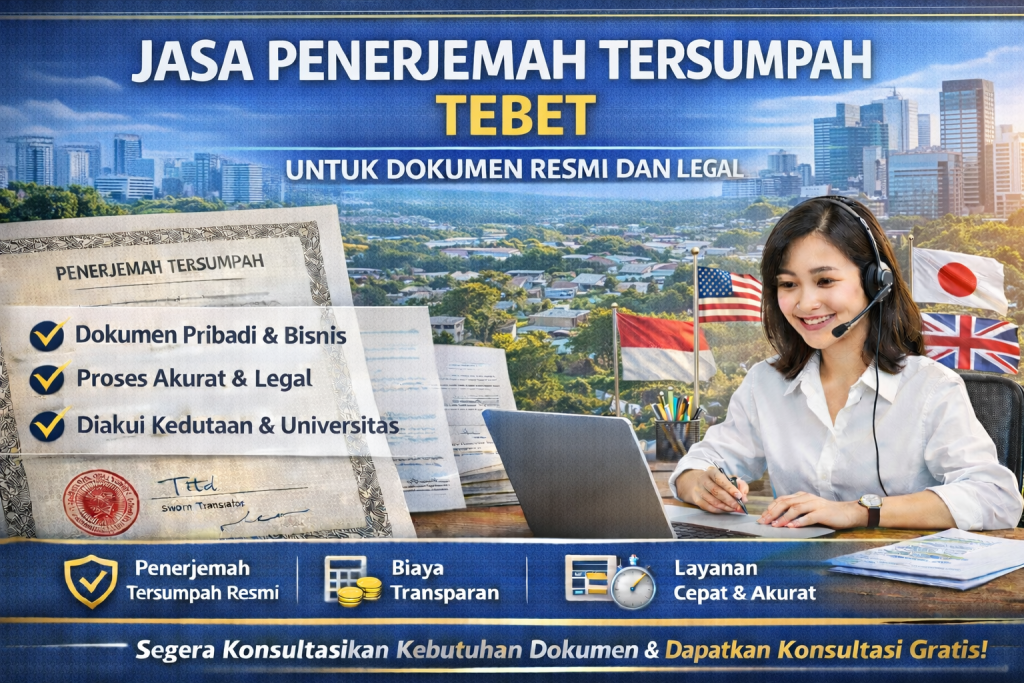 Jasa penerjemah tersumpah Tebet