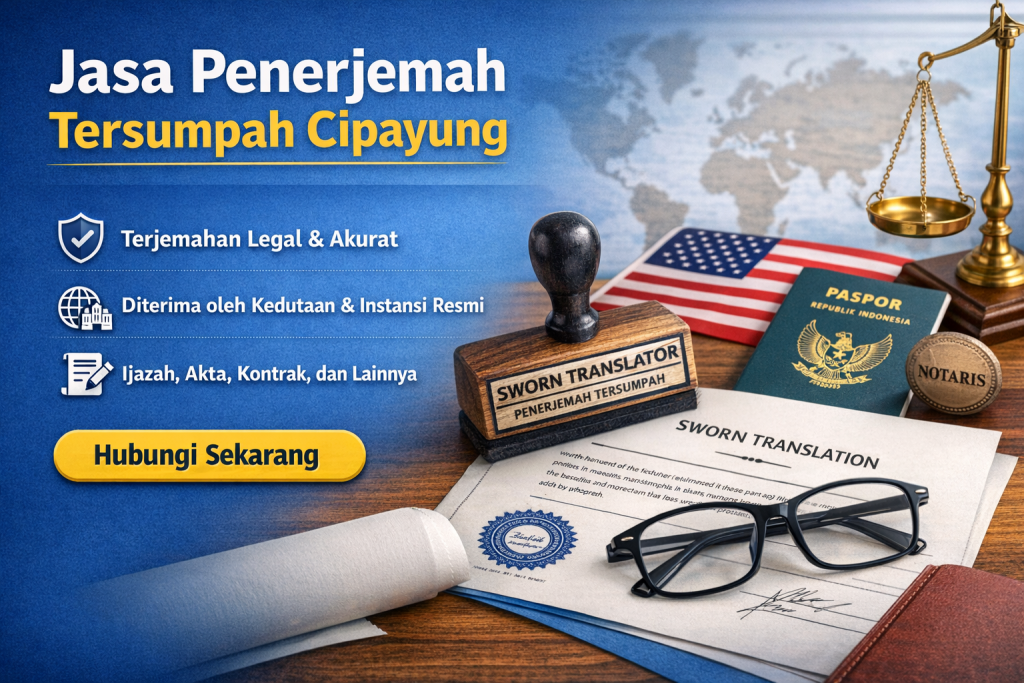 jasa penerjemah tersumpah cipayung