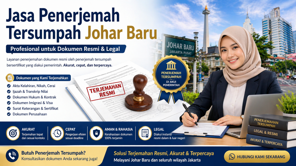 Jasa Penerjemah Tersumpah Johar Baru