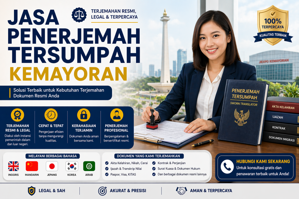 Jasa Penerjemah Tersumpah Kemayoran