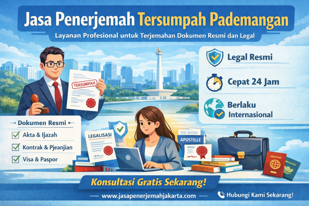 Jasa Penerjemah Tersumpah Pademangan