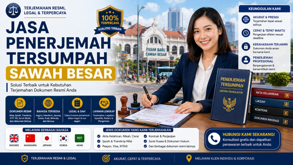 Jasa Penerjemah Tersumpah Sawah Besar