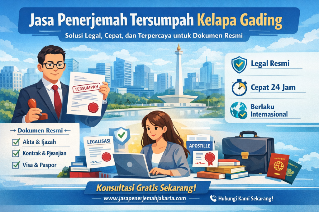 Jasa penerjemah tersumpah Kelapa Gading