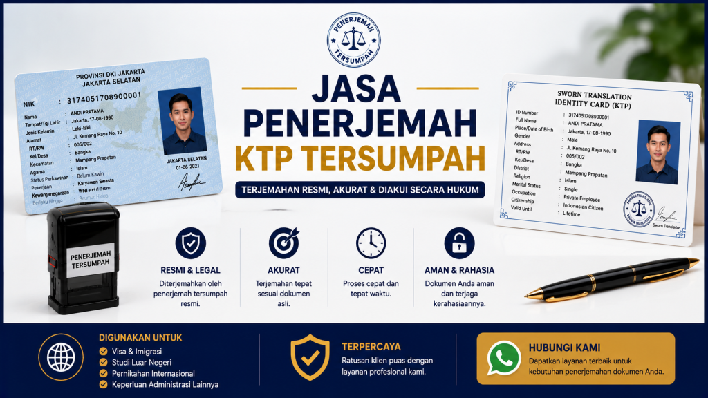 Jasa Penerjemah KTP Tersumpah
