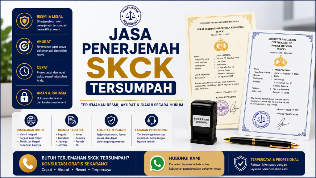 Jasa Penerjemah SKCK Tersumpah