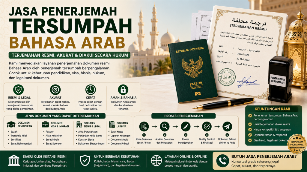 Jasa Penerjemah Tersumpah Bahasa Arab