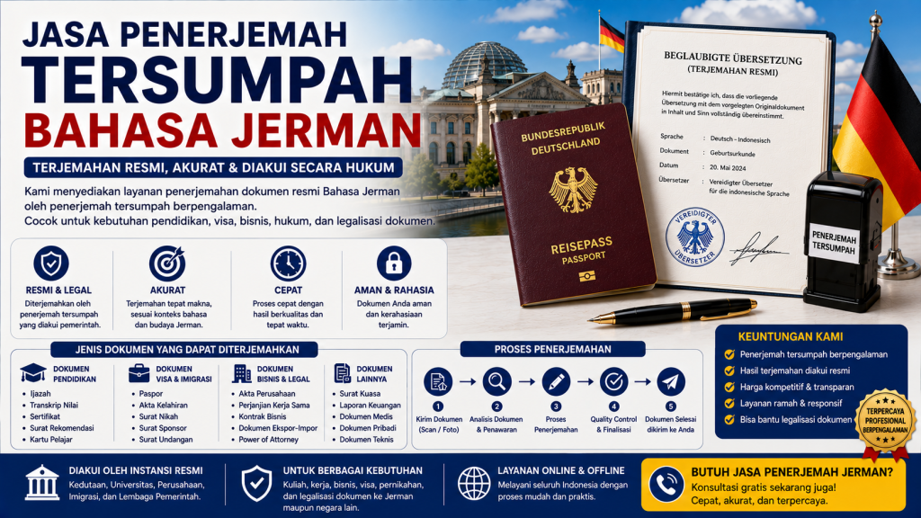 Jasa Penerjemah Tersumpah Bahasa Jerman