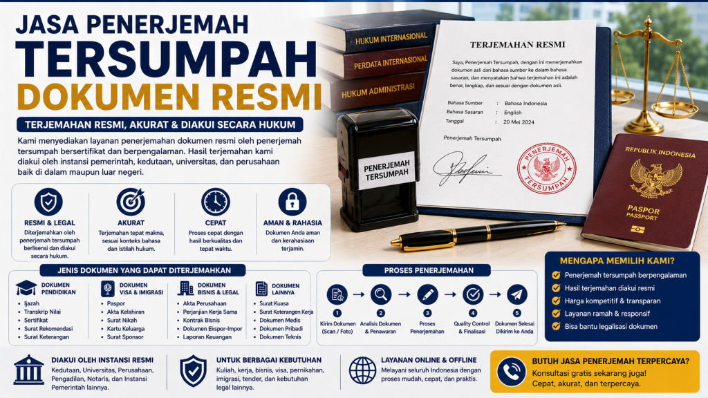 Jasa Penerjemah Tersumpah Dokumen Resmi