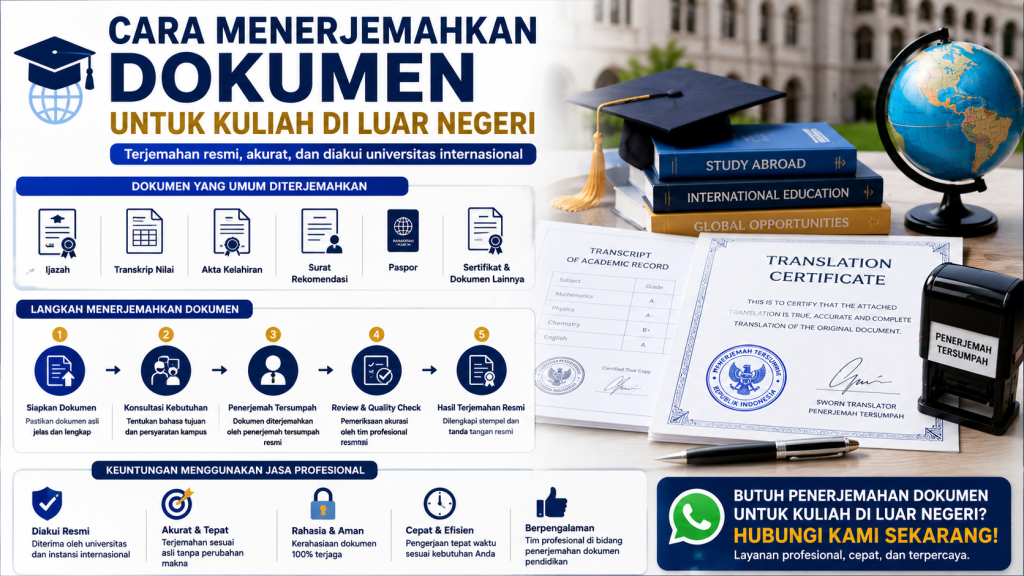 Cara Menerjemahkan Dokumen untuk Kuliah di Luar Negeri