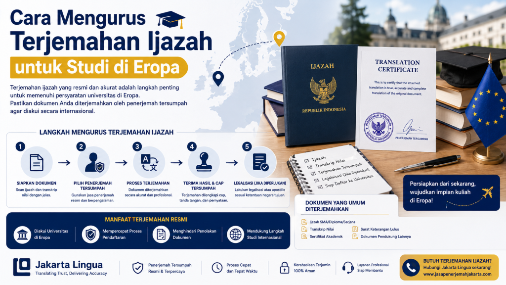 Cara Mengurus Terjemahan Ijazah untuk Studi di Eropa