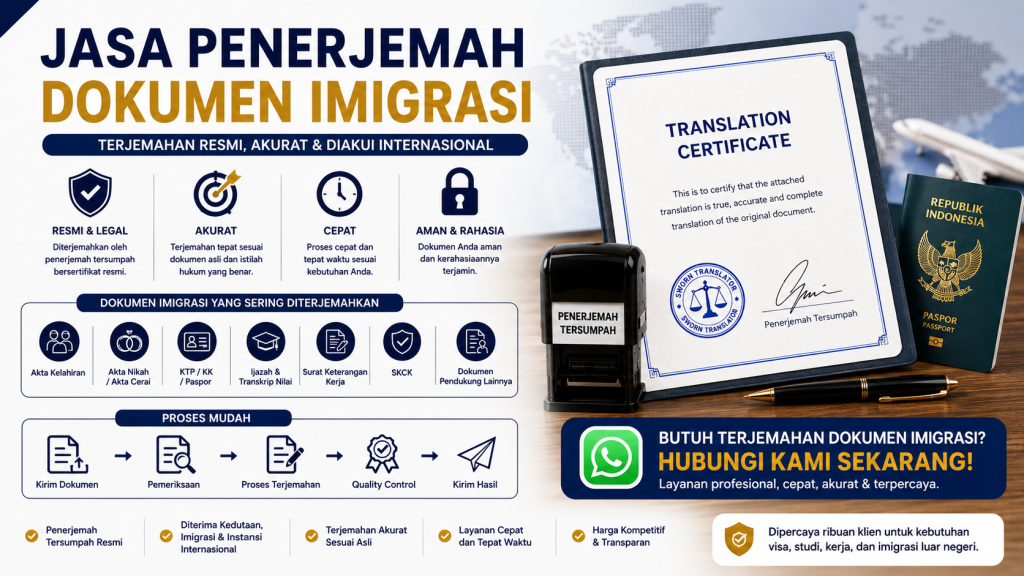 Jasa Penerjemah Dokumen Imigrasi
