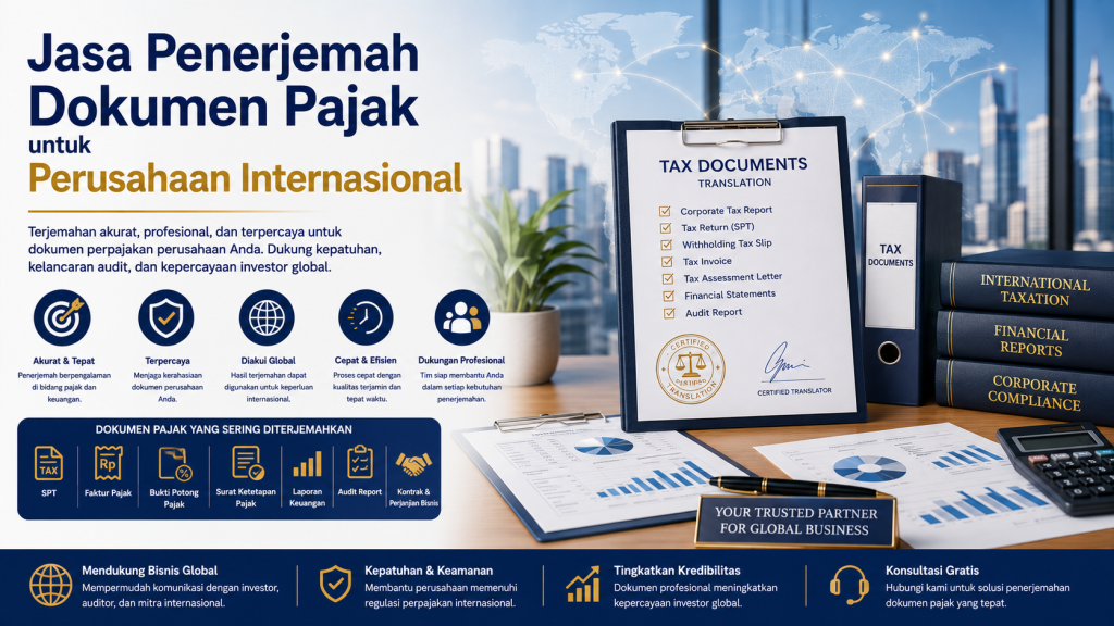Jasa Penerjemah Dokumen Pajak untuk Perusahaan Internasional