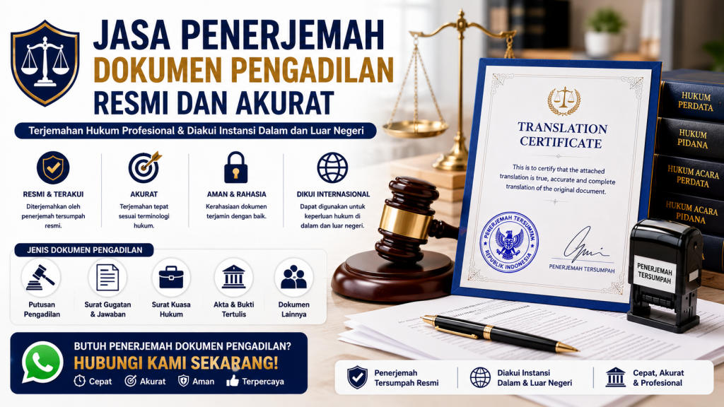 Jasa Penerjemah Dokumen Pengadilan
