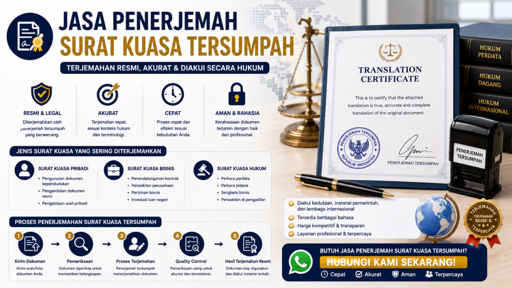 Jasa Penerjemah Surat Kuasa Tersumpah