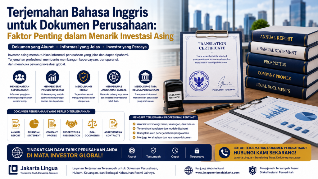 Terjemahan Bahasa Inggris untuk Dokumen Perusahaan