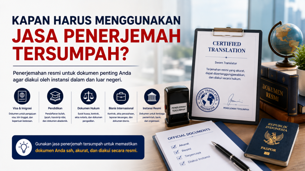 Kapan Harus Menggunakan Jasa Penerjemah Tersumpah?