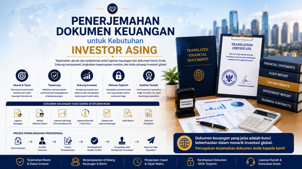 Penerjemahan Dokumen Keuangan untuk Kebutuhan Investor Asing