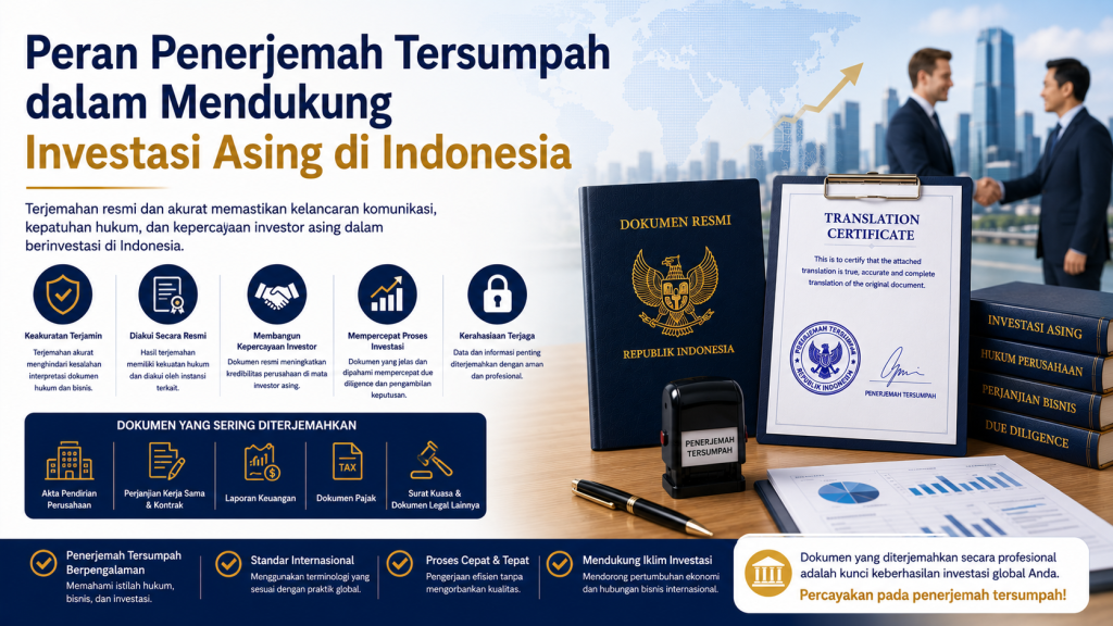 Peran Penerjemah Tersumpah dalam Mendukung Investasi Asing di Indonesia
