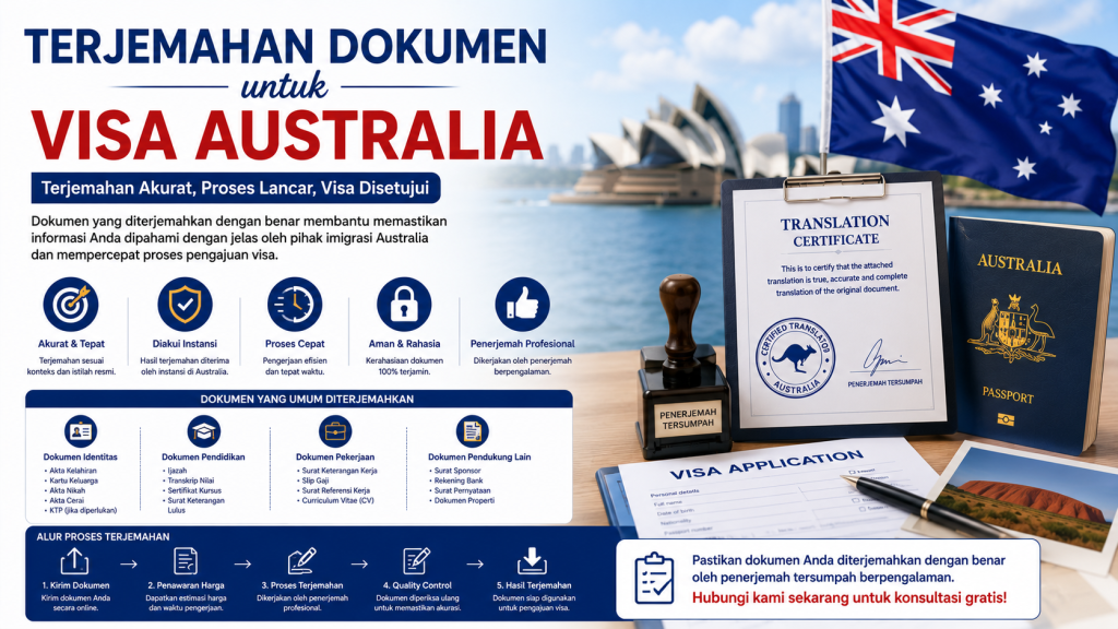Terjemahan Dokumen untuk Visa Australia