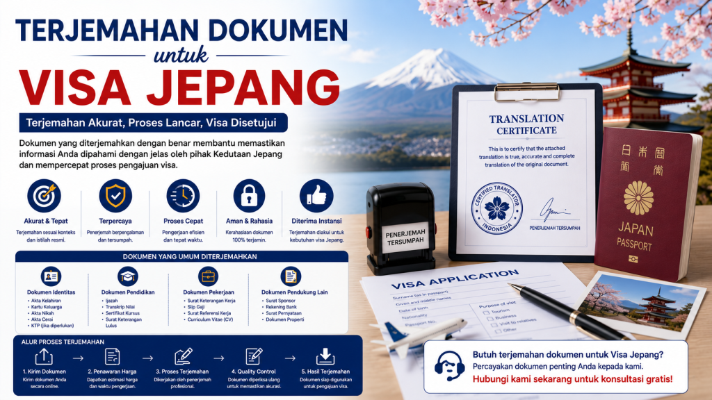 Terjemahan Dokumen untuk Visa Jepang