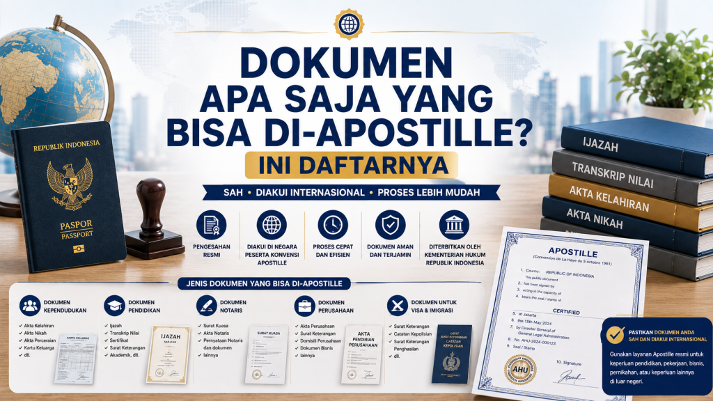 Dokumen apa saja yang bisa di-Apostille?