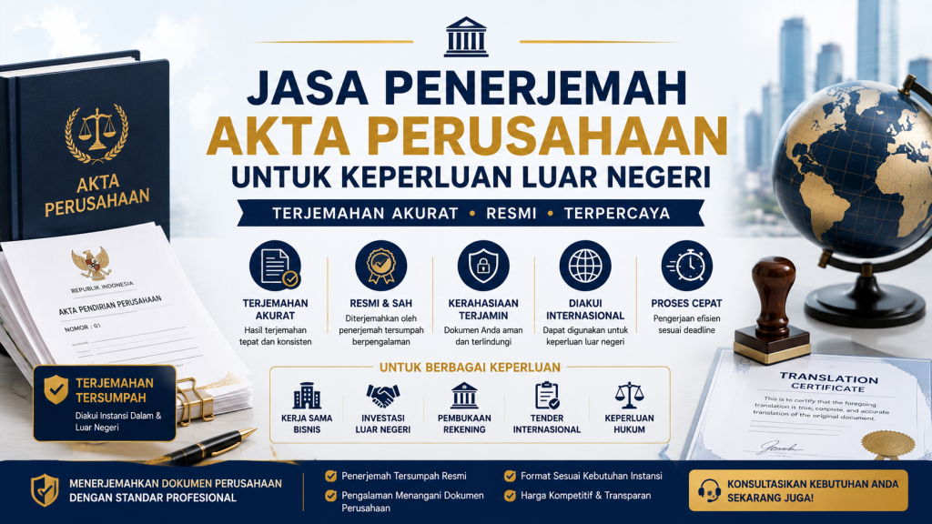 Jasa Penerjemah Akta Perusahaan