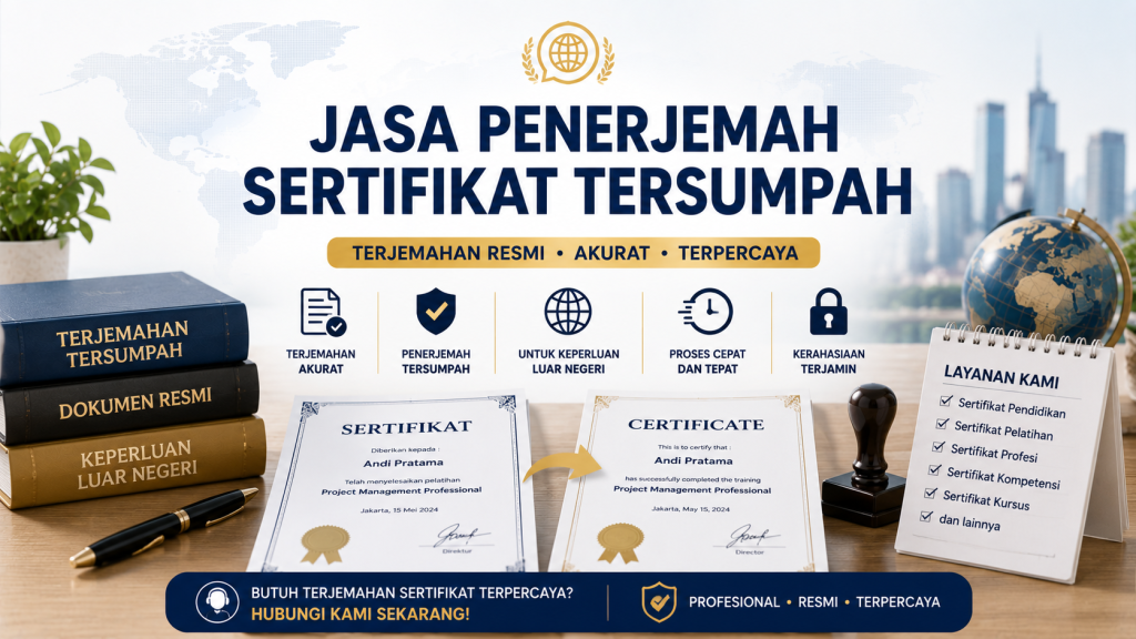 Jasa Penerjemah Sertifikat Tersumpah